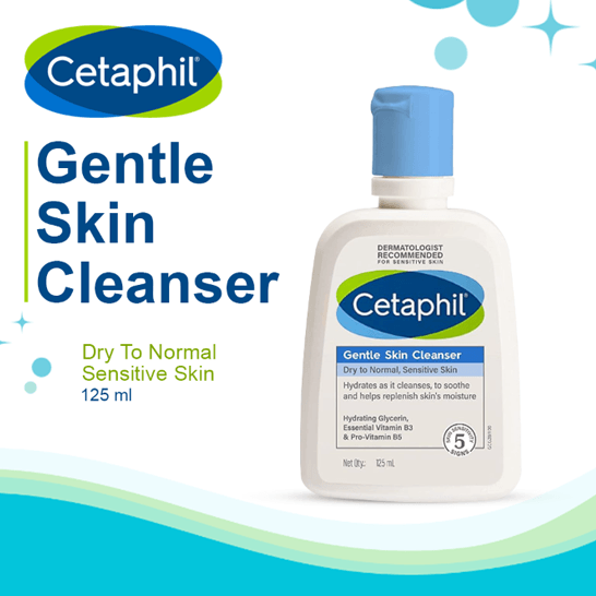 Cetaphil Gentle Skin Cleanser Travel Size 125mL for sensitive skin