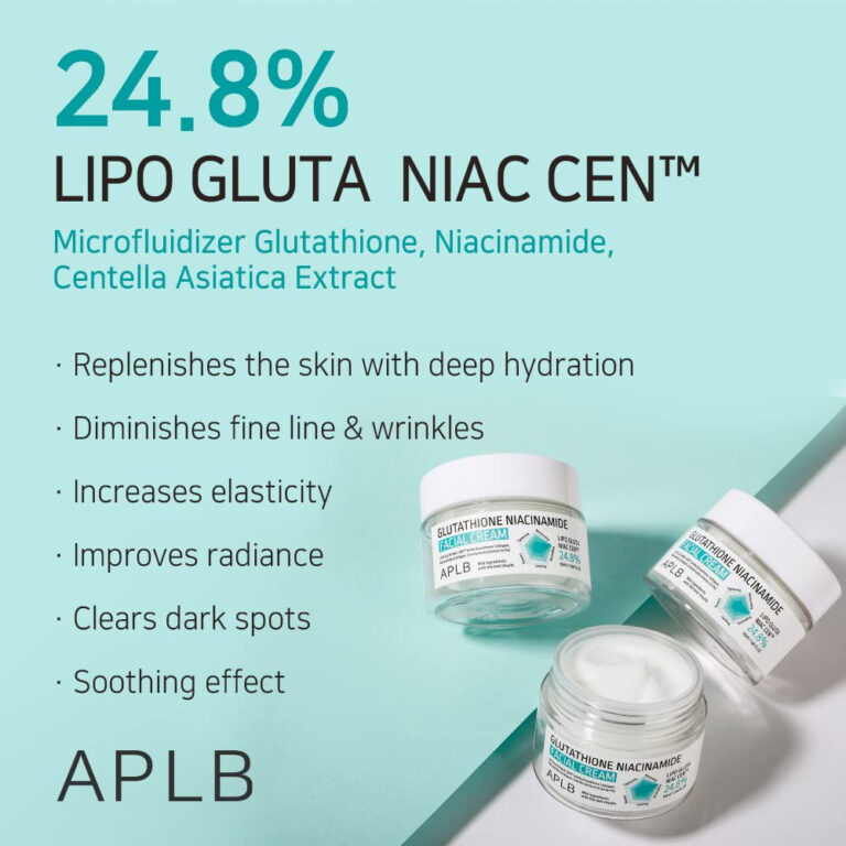 APLB Glutathione Niacinamide Facial Cream 55ml Brightening Korean Cream for Dark Spots