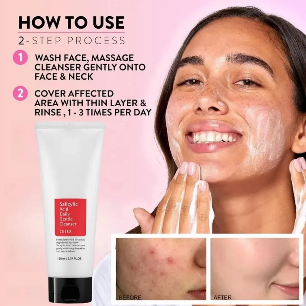 COSRX Salicylic Acid Daily Gentle Cleanser 150mL – Acne Control Korean Face Wash