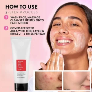 COSRX Salicylic Acid Daily Gentle Cleanser (150mL) 2 COSRX Salicylic Acid Daily Gentle Cleanser 150mL â Acne Control Korean Face Wash