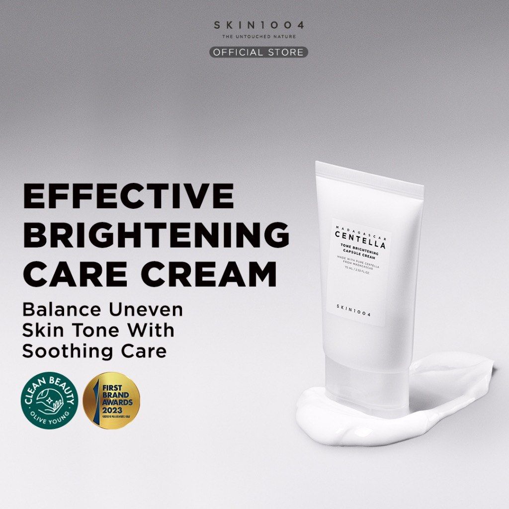 SKIN1004 Madagascar Centella Tone Brightening Capsule Cream 75ml Korean Moisturizer for Sensitive Skin