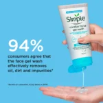 Simple Water Boost Micellar Facial Gel Wash 150mL – Hydrating Cleanser for Sensitive Skin