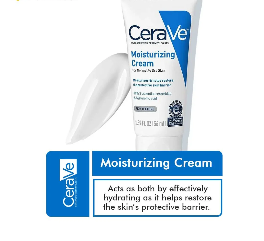 CeraVe Moisturizing Cream 56ml Travel Size for Dry and Sensitive Skin