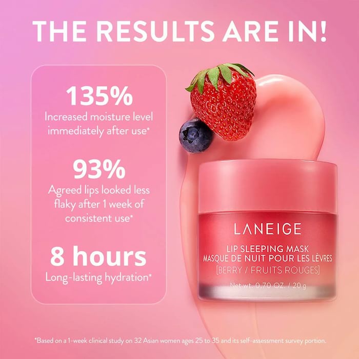 Laneige Lip Sleeping Mask EX Berry Mini 3g — Overnight Lip Treatment