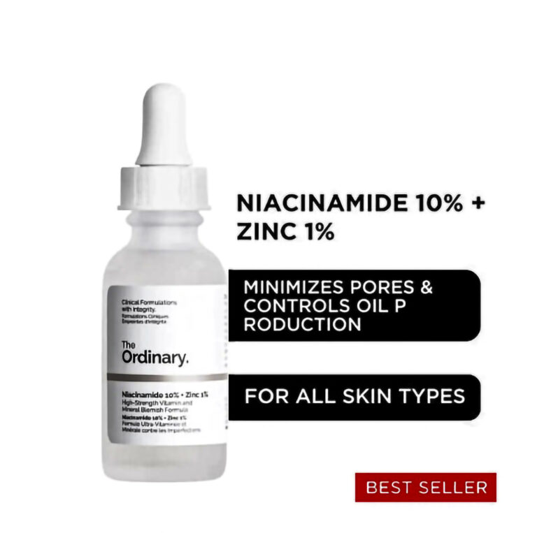 The Ordinary Niacinamide 10% + Zinc 1% Serum (30mL) – দাগ ও ব্রণ কমানোর সেরা কোরিয়ান সিরাম