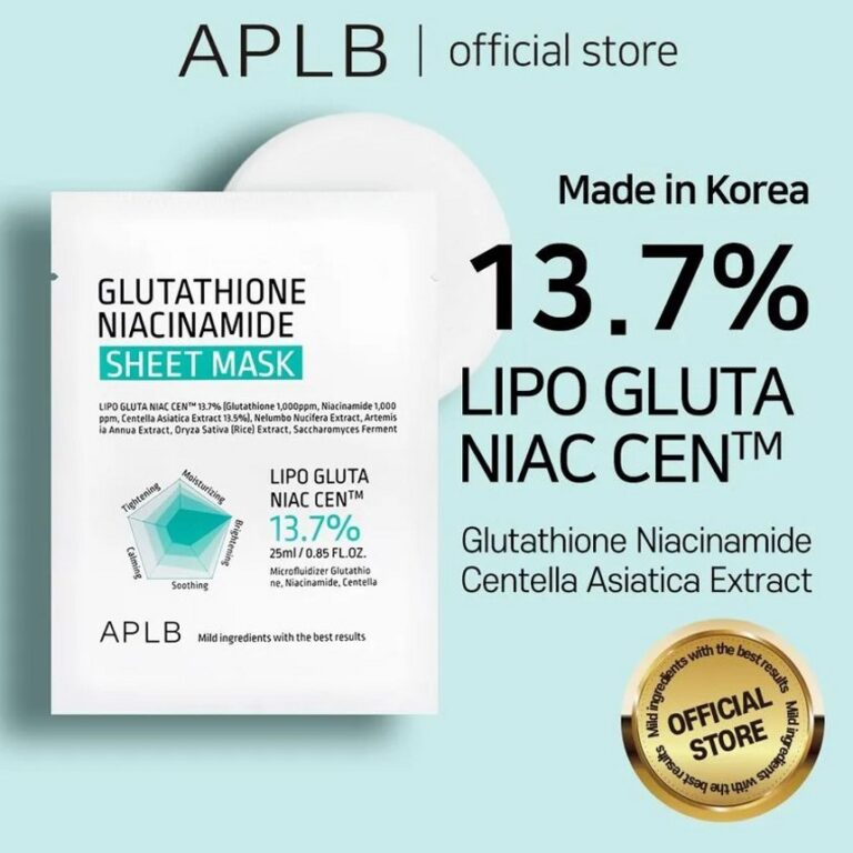 Alt Text: APLB Glutathione Niacinamide Sheet Mask