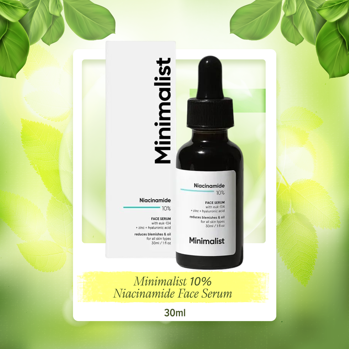 Minimalist Niacinamide 10% Face Serum (30mL) Minimalist Niacinamide 10% Face Serum 30mL — Oil Control & Brightening Serum