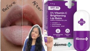 The Derma Co 1% Vitamin C Lip Balm with SPF50 (4.5g) 2 The Derma Co 1% Vitamin C Lip Balm SPF50 4.5g