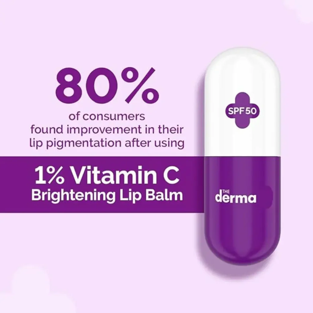 The Derma Co 1% Vitamin C Lip Balm SPF50 4.5g